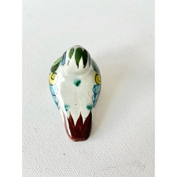 Vintage Tonala Pottery Mexico Hand Painted Bird - Picture 6 of 11
